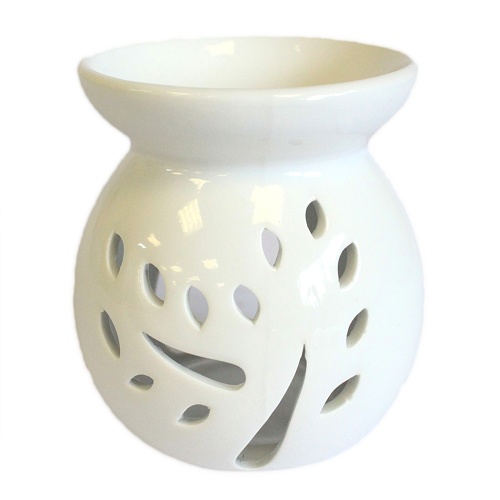 Aromalampa Bílé květy, keramika