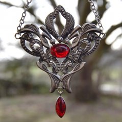 Fantasy náhrdelník Síla Života, červený