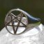 Prsten Pentagram stříbro Ag 925/1000 - vel. 60