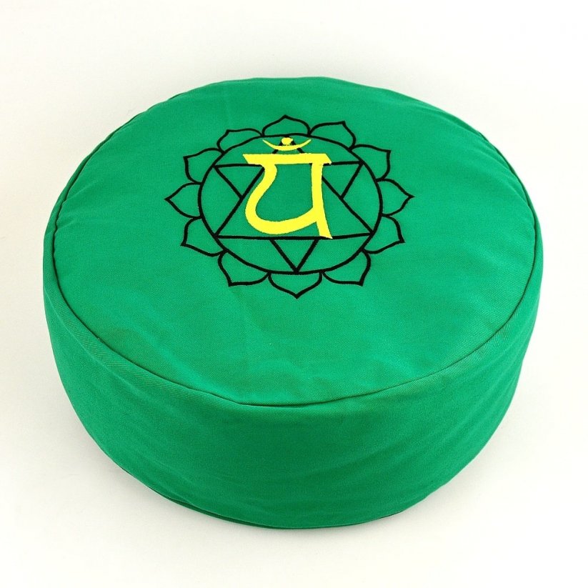 Meditační polštář zelený - Čakra Srdeční