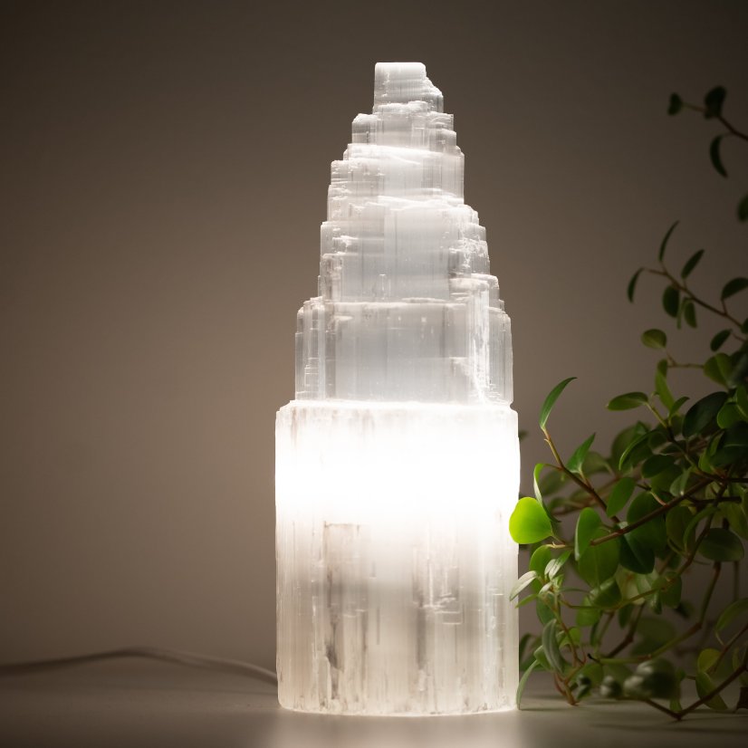 Lampa Caradhras - Selenit 25 cm