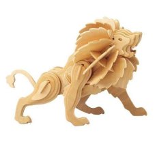 Dřevěné 3D puzzle Zvířata - Lev