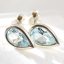 Náušnice Topaz modrý kapičky velké, stříbro Ag 925/1000