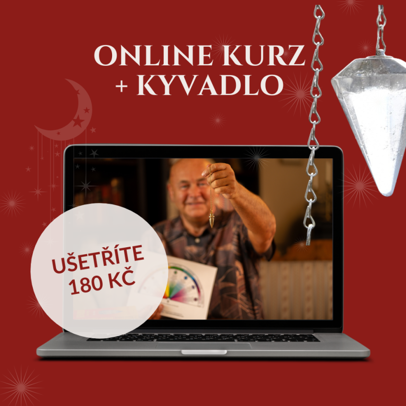 Výhodná sada: online kurz + kyvadlo křišťál
