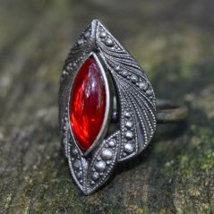 Fantasy prsten Magic - kapka krve, červený