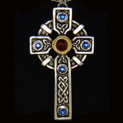 Amulet Velký Keltský kříž s kamínky Swarovski