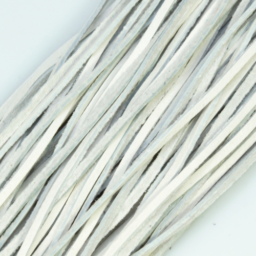 Kožená šňůrka - bílá 90 cm