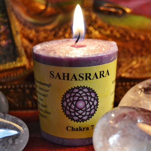 Svíčka čakra 7 - korunní Sahasrara