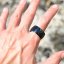Prsten černý ocelový Gwaihir, vel. 66