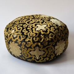 Meditační polštář - Zlatý Lotos, barva černá