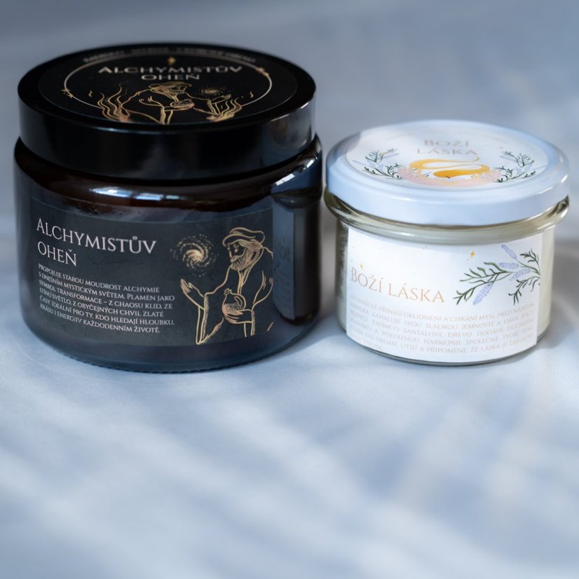 Výhodný set: Svíčka Alchymistův oheň + Svíčka Boží Láska