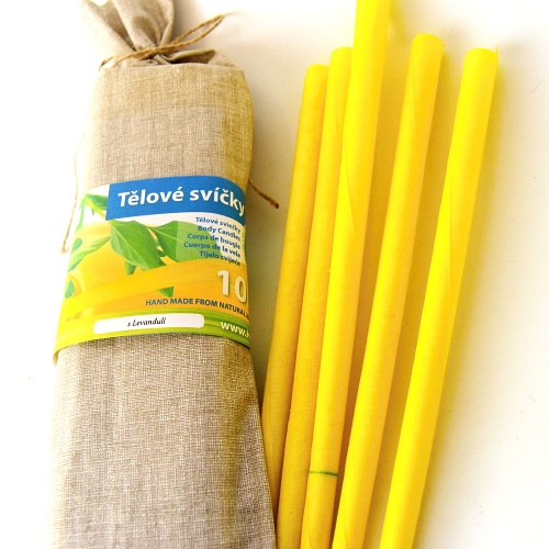 Tělové svíčky Hoxi LEVANDULE 25 cm, 10 kusů