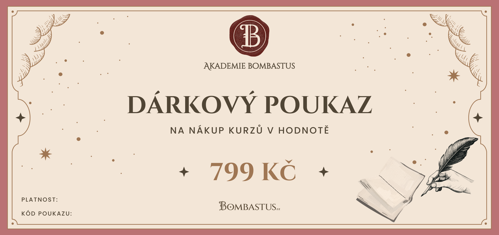 Vánoční dárkový poukaz Akademie Bombastus